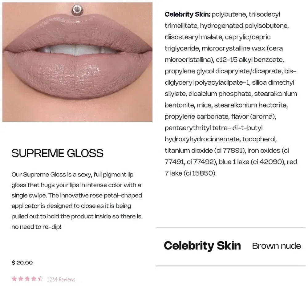 Jeffree Star Supreme Gloss in "Celebrity Skin"